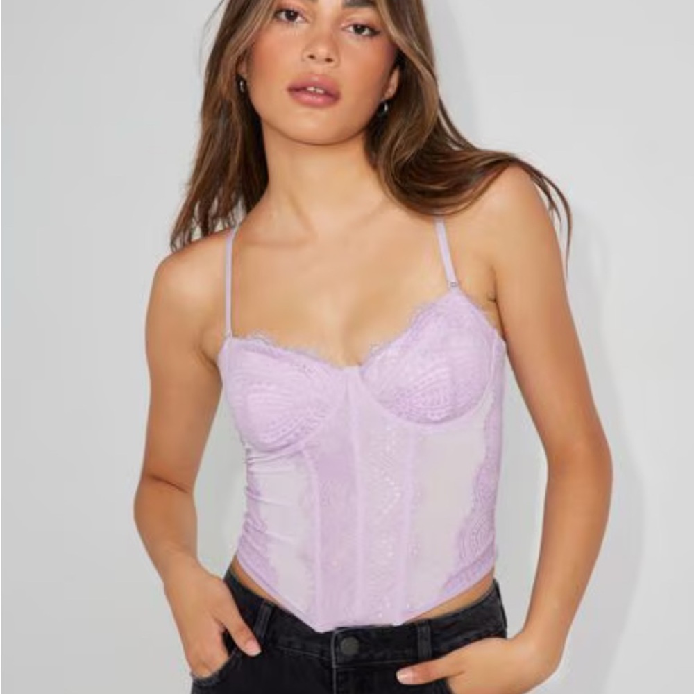 Garage Lavender Lace Tank Top